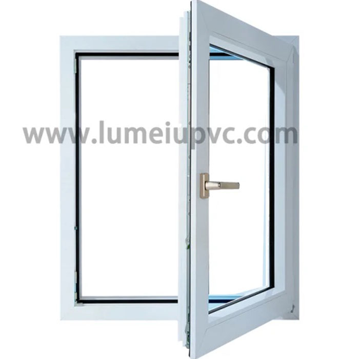 Precio de la puerta de plástico de UPVC de ventana de PVC de doble acristalamiento