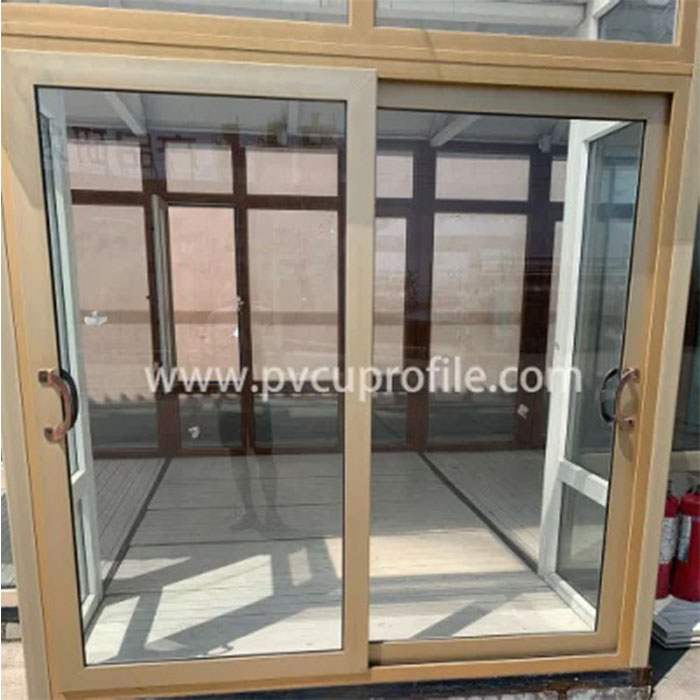 Puerta abatible de PVC Puertas corredizas de vidrio interiores
