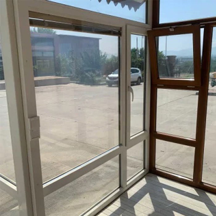 Ventana de toldo colgante superior de vinilo de ventanas de panel de vidrio fijo moderno