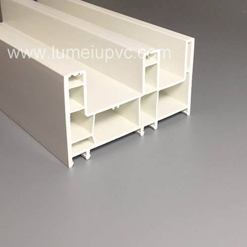 Perfiles UPVC de puerta corrediza de PVC con ventana de 88 mm