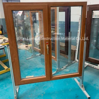 Costo de ventanas de doble acristalamiento de vidrio de puerta de UPVC barato gris