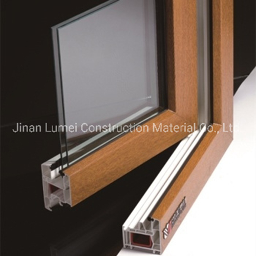 Perfil de PVC de UPVC laminado de madera para la puerta de la ventana de PVC UPVC con resistencia a UV